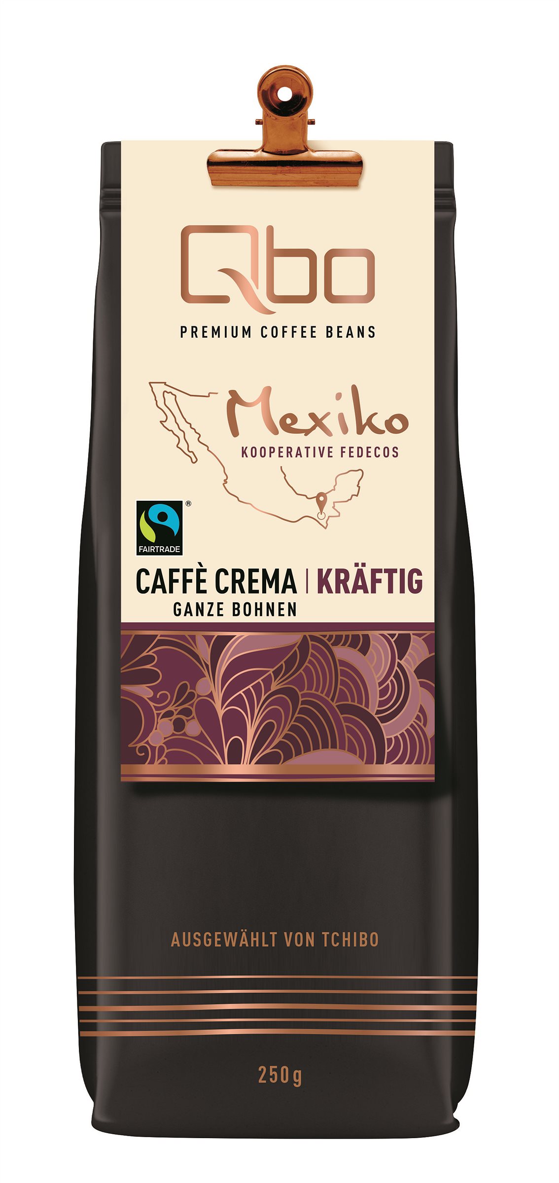 Qbo Premium Coffee Beans Mexiko_Caffè Crema kraeftig