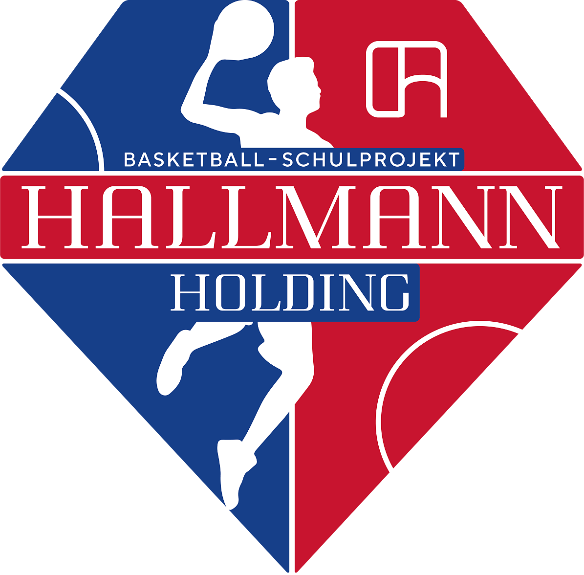 Basketball Schulprojekt Hallmann Holding Logo